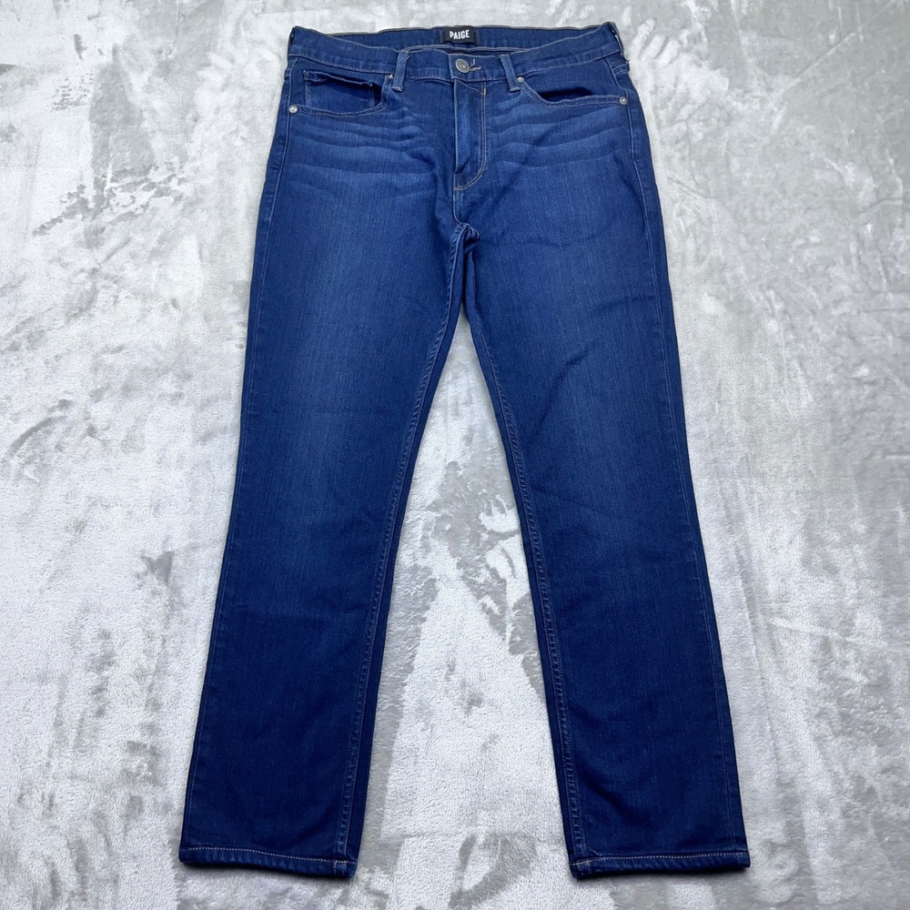 Paige Lennox Dark Slim Fit Denim Jeans Women's Sz 32 Fits 30" Grunge Preppy‎ USA